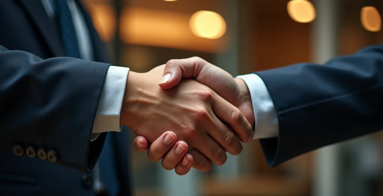 Poignée de main professionnelle scellant un accord